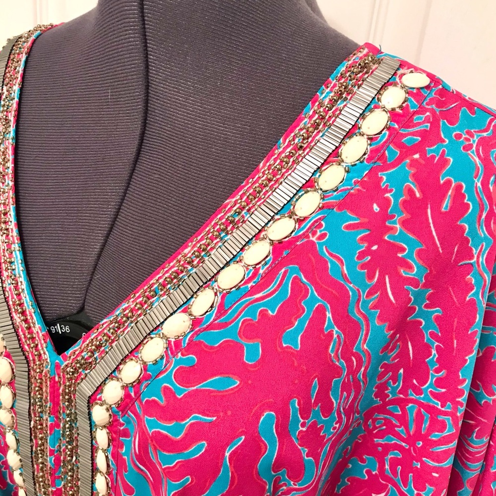 Lilly Pulitzer Wilda Dress Snorkel Blue Reef Madness - Picture 4 of 16